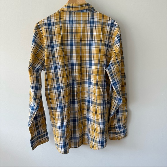 Enyce Men’s Button Down Plaid Yellow and Blue - Picture 2 of 7